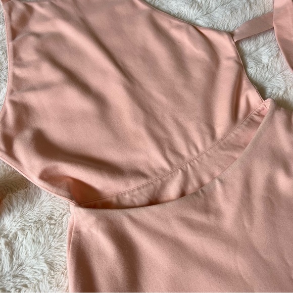 ✨SOLD✨ LPA •  Dress 261 - Halter Tie Back Skater Mini Dress in Blush - Picture 11 of 16